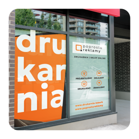 Reklama na sklep/lokal, folia OWV - dziurkowana - Materiały do samodzielnego oklejenia do 5mkw